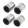 DollaTek 4 Pcs LM12UU 12mm à l'intérieur Dia Rubber scellé Bague Roulement à Billes Linéaires