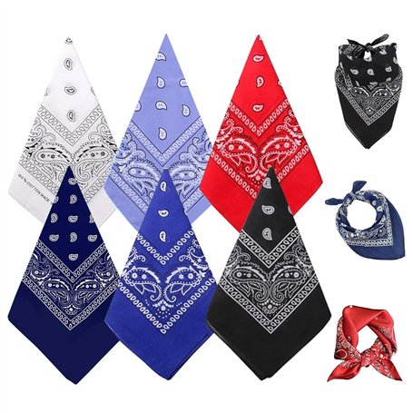 Lot de 6 Bandanas pour Hommes et Femmes