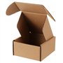JEUIHAU Lot de 50 petites boîtes carton d'expédition ondulées en carton marron, carton de livraison pliable 15 x 10 x 6 cm