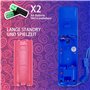 AUFGLO Pack de 2 manettes Wii - Télécommande Wii avec étui en silicone et dragonne (rose+bleu)