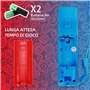 AUFGLO Wii Controller 2 Pack - Télécommande Wii avec étui en silicone et dragonne (rouge+bleu)