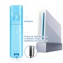 AUFGLO Télécommande Wii et manettes Nunchuck pour Wii U, étui en silicone et dragonne inclus (rouge+bleu).