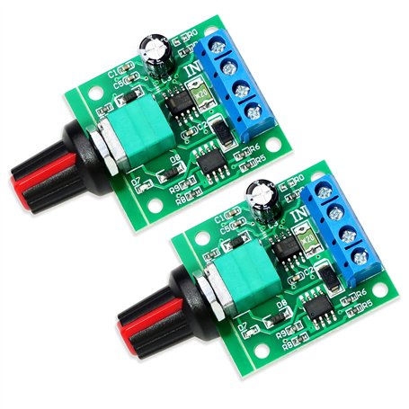 WayinTop 2pcs PWM Moteur Contrôleur de Vitesse Basse Tension DC 1