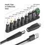 TAIFU 5V 9V 12V 17V 1A 2A 3A DC Connecteur Adaptateur de Cable to 5.5*2.1mm avec 7 Embouts 2.5*0.7/ 3.5*1.35/4.0*1.7/4.8*1.7/5,5