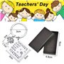 Porte-Clés pour Enseignant avec 2 PCS Boîtes de Cadeaux Porte-Clés de Cadeau d'Appréciatio