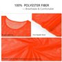 Lot de 12 gilets d'entraînement en maille Trimmage pour adulte - Pour volley-ball, football, basketball (orange)