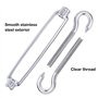 4 Pièces Tendeur Cable M8 Tendeur Cable Inox 304 Réglable Crochet de Ridoir et Crochet pour Tendeur de Fil Cable Acier Corde Cro