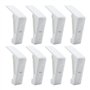 MZMing 8 Pièces Pinces à Nappe en Plastique Blanc pour Table d'Extérieur - Pinces Réglables à Ressort pour Nappe de Jardin Pique