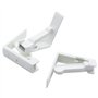 MZMing 8 Pièces Pinces à Nappe en Plastique Blanc pour Table d'Extérieur - Pinces Réglables à Ressort pour Nappe de Jardin Pique