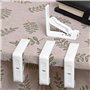 MZMing 8 Pièces Pinces à Nappe en Plastique Blanc pour Table d'Extérieur - Pinces Réglables à Ressort pour Nappe de Jardin Pique