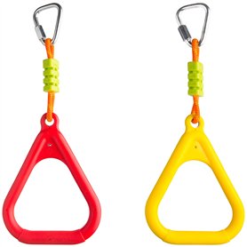 Accessoires Cateam Ninja - Anneaux de Gymnastique Triangle Multicolore Lot de 2 avec mousquetons - Triangles de Barre de Singe p Accessoires Cateam Ninja - Anneaux de Gymnastique Triangle Multicolore Lot de 2 avec mousquetons - Triangles de Barre de Singe p
