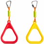 Accessoires Cateam Ninja - Anneaux de Gymnastique Triangle Multicolore Lot de 2 avec mousquetons - Triangles de Barre de Singe p