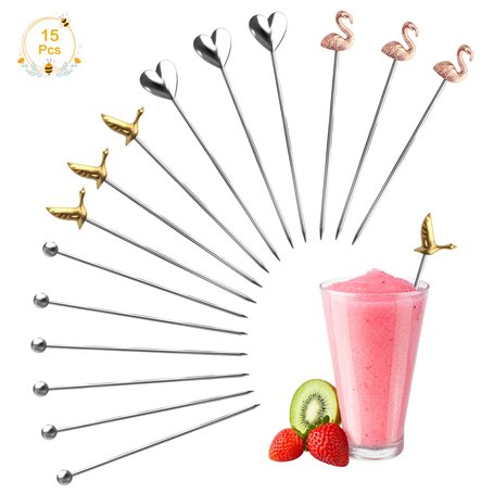 Ruicaifu Pics à Cocktail en Acier Inoxydable