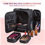 Kemier Trousse de Maquillage, Protable Artiste Sac À Dos Maquillage Voyage Cas Maquillage Organisateur Sac Trousse De Toilette C