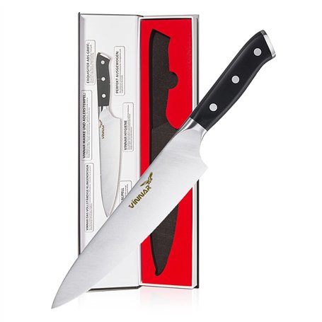 VINNAR Couteau de Chef 20cm Super Tranchant - Professionnel de Cuisine Universel en Acier Inoxydable Allemand 5cr15mov - Poignée