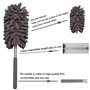 Zliger 3 Pièces TéLescopique Plumeau,Extensible Pliable Lavable Plumeau Chenille Brosse à Poussière Balayette Microfibre Duster