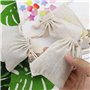 20 Pcs Sachets en Jute, Pochettes en Lin, Sac Cadeau Réutilisable, Toile de Jute Avec Cordon Rectangle pour Bijoux Cadeau Mariag
