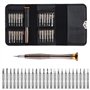 Tunejoy Mini Tournevis Précision Kit Outils de Réparation de Tournevis de Précision 25 en 1 Portable avec Étui en Cuir pour Lapt