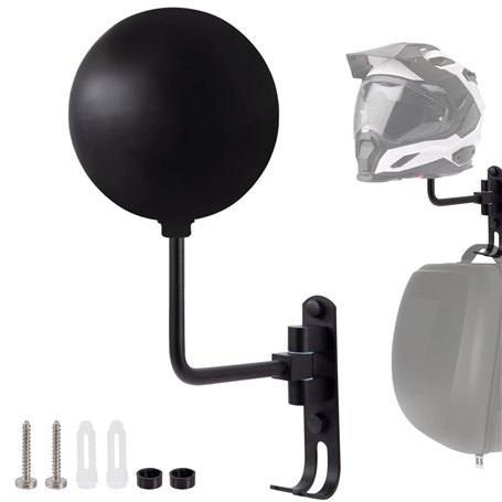 Tunejoy Support de Casque de Moto de Mural Porte de Casque de Moto de Rotation 180° Rangement Exposition Décorative de Casques d