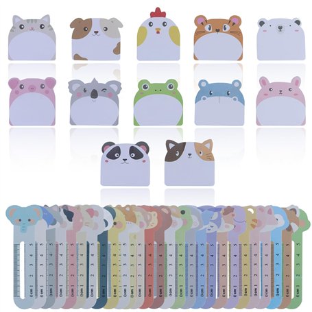 Lot de 12 petites notes autocollantes pour enfants