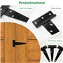 Lot de 4 charnières de porte en T robustes en forme de T avec 2 poignées de porte et vis assorties, charnières en T en métal pou