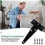Lot de 4 charnières de porte en T robustes en forme de T avec 2 poignées de porte et vis assorties, charnières en T en métal pou