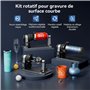 Woxcker ARot8 Rouleau rotatif multifonction 4 en 1 Mandrin rotatif réglable pour gravure d'objets cylindriques, gobelets, batte