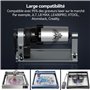 Woxcker ARot8 Rouleau rotatif multifonction 4 en 1 Mandrin rotatif réglable pour gravure d'objets cylindriques, gobelets, batte