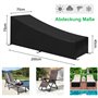 Lot de 2 housses de protection pour chaise longue de jardin 200 x 70 x 40/75 cm - En tissu Oxford 210D - Pour chaise longue