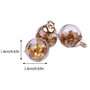 MaoNativey 30pcs 16mm Breloques Pendentif Boule de Verre Cristal avec Strass Perle Brillante Étoiles pour Faire des Pendentifs C