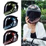Casque intégral de moto, casque intégral d'équitation à la mode léger, casque intégral femme pour homme pour scooter de course, 