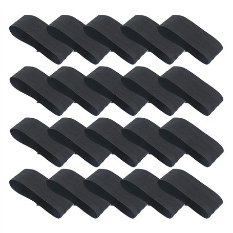 YouMen 20Pcs Brassard élastique Noir Brassards de Capitaine éLastique Respect FunéRailles Deuil Deuil Brassard De pour Football