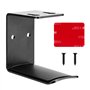 QIMEI-SHOP Support Casque en Aluminium Crochet de Casque Porte de Casque avec des Vis et Ruban Adhésif Solides Noir 6.5x3.5x5.5