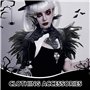 WAYBWZDQ Gothique Plumes Cape Noir, Plume Poncho à Col Châle Cape de Plume dhalloween Femme Homme Châle en Plumes, pour Hallowee