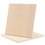 JAPCHET Lot de 15 feuilles carrées de contreplaqué naturel de 200 x 200 x 6 mm pour travaux manuels, modélisme en bois, peinture