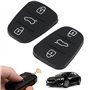 KEMIN Lot de 2 Coque de Clé 3 Boutons Télécommande Porte-clés Boutons Tampons en Caoutchouc Claviers pour Voiture Comaptible pou
