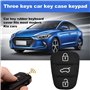 KEMIN Lot de 2 Coque de Clé 3 Boutons Télécommande Porte-clés Boutons Tampons en Caoutchouc Claviers pour Voiture Comaptible pou