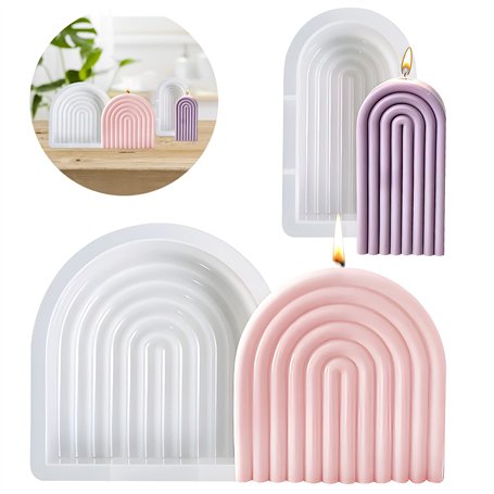 APOMOONS Lot de 2 moules à bougie en forme de N pour couler