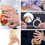 LiJuanWang Ajusteur de Taille de Bague Invisible,12 pièces baguier 2 Styles ajusteurs de Bague en Silicone,Réducteur de Bague Si