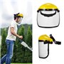 YUNYODA Visière de Visage, Tondeuse d'herbe de Jardin Casque de Protection Faciale Chapeau de Protection de Sécurité Protection