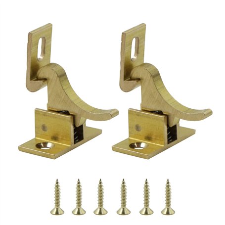 Verrou porte angle droit 90 degrés - 2 Pièces Boulons de verrouillage boucle barillet à verrou coulissant avec vis pour portes t