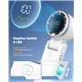 Mini Ventilateur Portable, Ventilateur Turbo Pliable avec Batterie 5000mAh, Ventilateur à Main Personnel Stepless 100 Gear Wind,