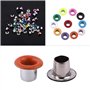 500Pcs Couleurs Mixtes 3mm Forme Ronde Oeillets En Métal Scrapbooking Carte Making Craft Cuir Hot Eyelets pour Trou Punch