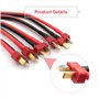 RUIZHI 5 Paires Deans Style T Plug Mâle Femelle Connecteur avec Fil de Silicone 14AWG T Plug Connector pour Câble de Batterie RC