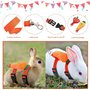 4 Sets Harnais et Laisse réglables pour Lapins Set Petit Animal Mignon Gilet Harnais Laisse Furet Harnais Cochon d'Inde Laisse F