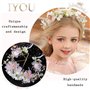 PLATEYTR Coiffure Communion Fille Golden Couronne Fleur Cheveux Enfant Decoration Cheveux Fille Bapteme Fit Princesse Demoiselle