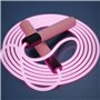 Buosha Corde à sauter lumineuse LED pour enfants adultes fitness - Sauterelle en PVC avec poignée en caoutchouc rose - 2