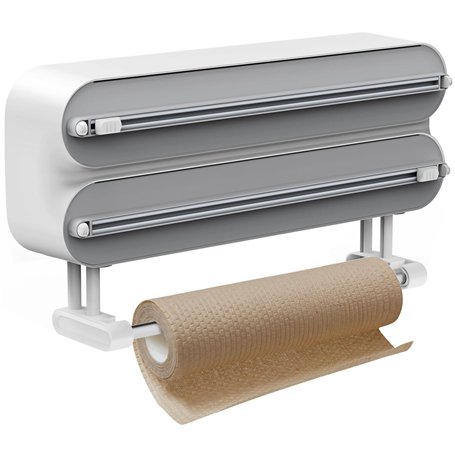 Distributeur de film avec cutter 3 en 1 distributeur universel pour films et porte-rouleau de cuisine