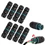 Vivibel Lot de 8 Connecteur électrique etanche IP68 - Connecteur étanche à 3 broches pour câble de Ø5-12 mm de diamètre