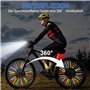 Lot de 72 Rayons de vélo colorés, réflecteurs de Rayons réfléchissants à 360 °, faciles à Installer et réutilisables, Accessoire